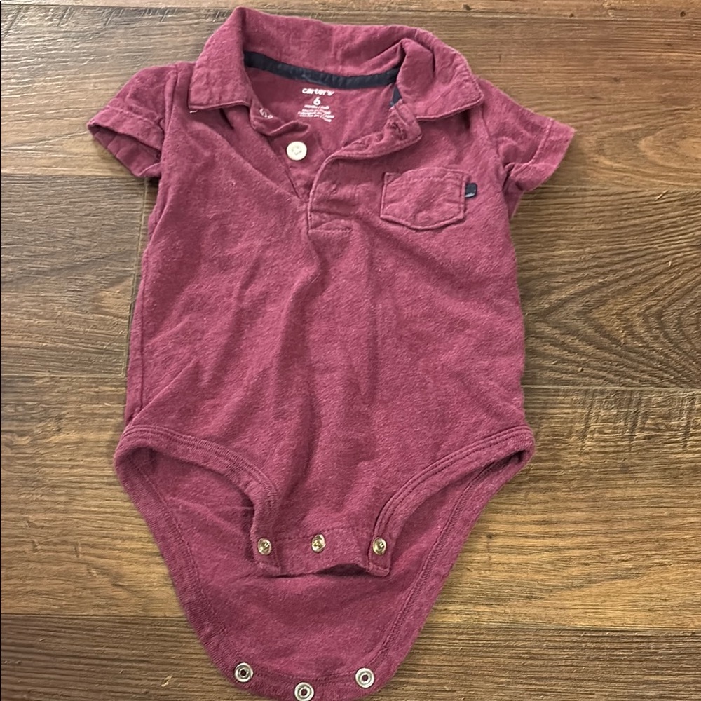 Carter's Maroon Baby Onesie